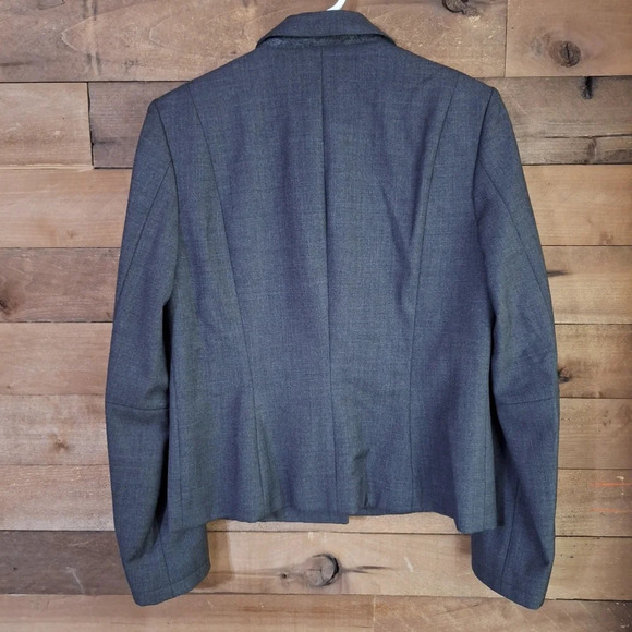 J.Crew 100% Super 100s Wool Dark Grey Coat  SZ 8 - Picture 8 of 9